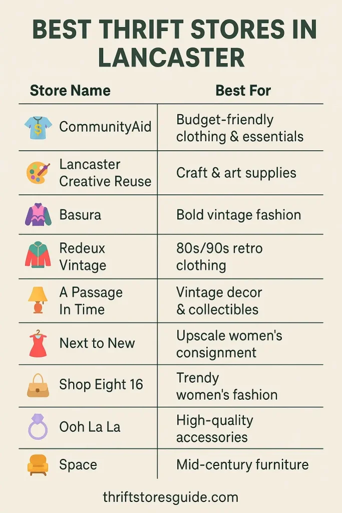 Best Thrift Stores In Lancaster PA Infographics