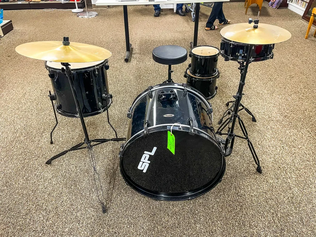 Complete drums set at Lighthouse Children's Home Thrift Stores 