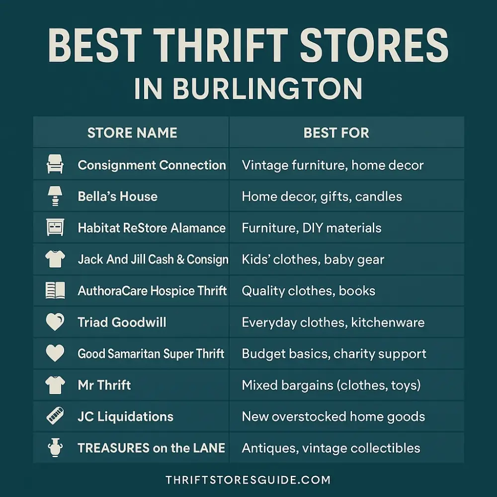 Best Thrift Stores in Burlington