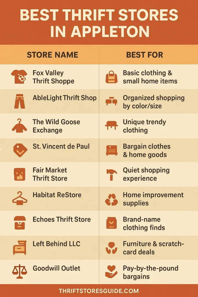 Best Thrift Stores in Appleton, Wisconsin