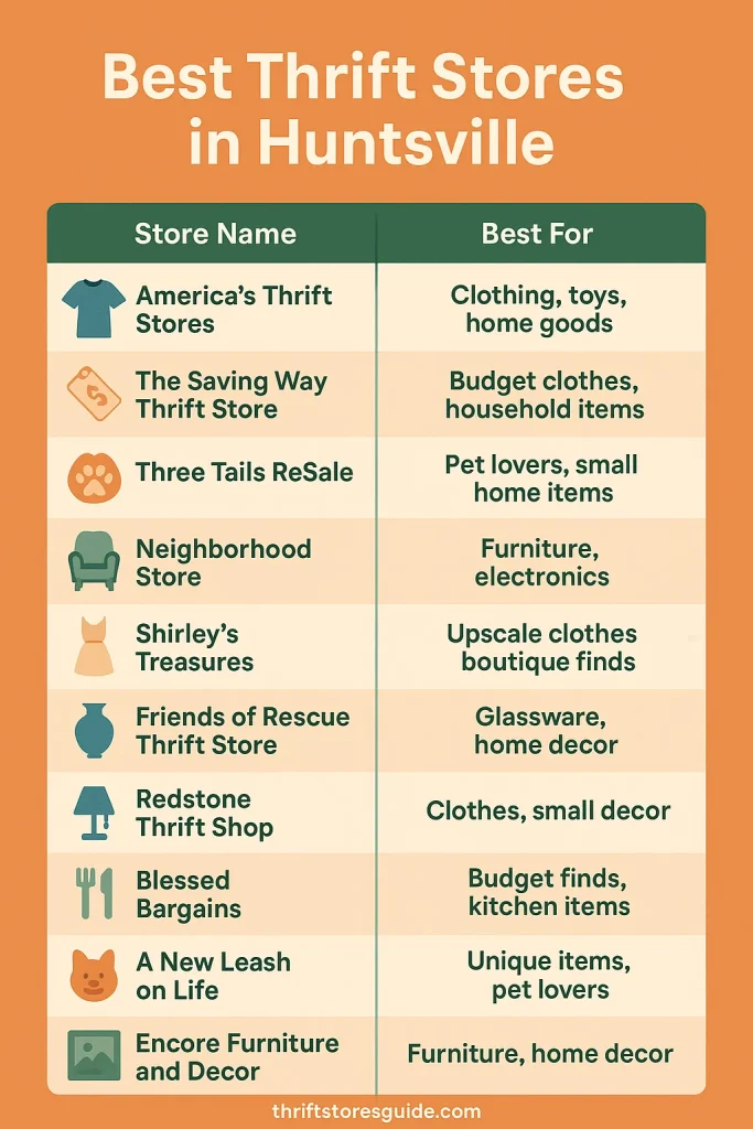 Best Thrift Stores in Huntsville, Alabama