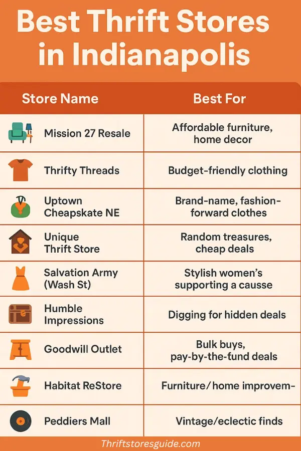 Best Thrift Stores in Indianapolis IN